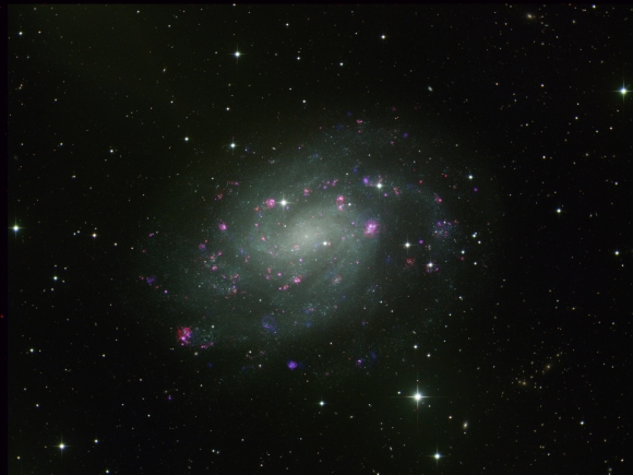 NGC 300 spiral galaxy with H2 regions in Sculptor Nov 2025 Chile RAP